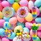Easter Decorations, A Set of 16 Tulips, 48 ​​​​​​​​Bunnies, and A Bag of Easter Egg Vase Stuffing, Spring Easter Bunny Eggs Interior Decorative Table Ornaments (Easter)